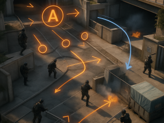 An aerial view of Overpass in CS2, emphasizing tactical defensive setups with markers and